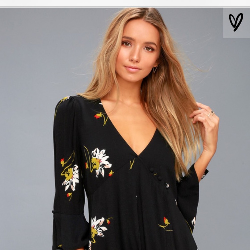 Free people on my side wrap floral dress